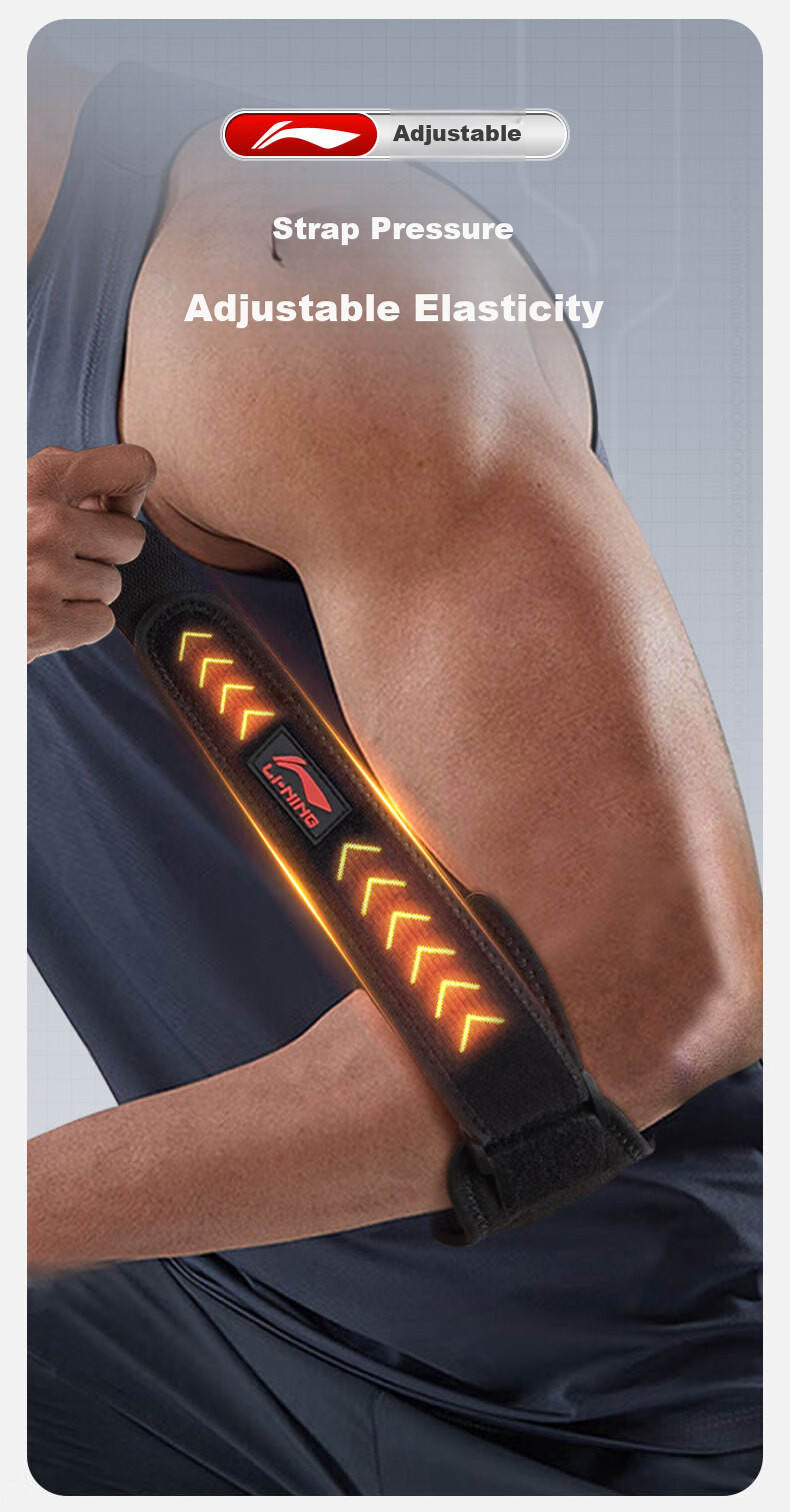 Li-Ning Elbow Guard, Specialized Protective Gear for Tennis Elbow, Elbow Joint Sleeve, Badminton, Outdoor Fitness, Sports Compression, Bench Press, Basketball 5