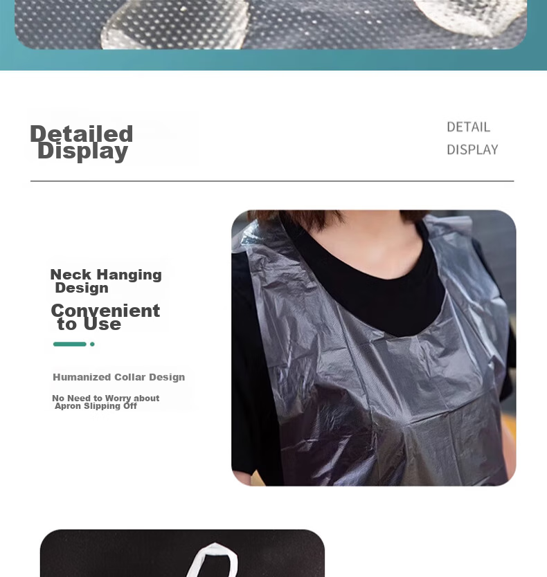 Edo Disposable Aprons, 50 Pieces [Individually Packaged], Transparent PE Thickened Waterproof And Oil-Proof Hot Pot Aprons 11