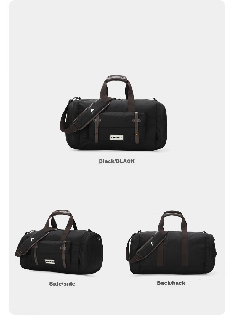 HEAD Travel Bag, Large Capacity Business Short-Trip Luggage Bag, Handheld Water-Resistant Gym Bag for Wome 18