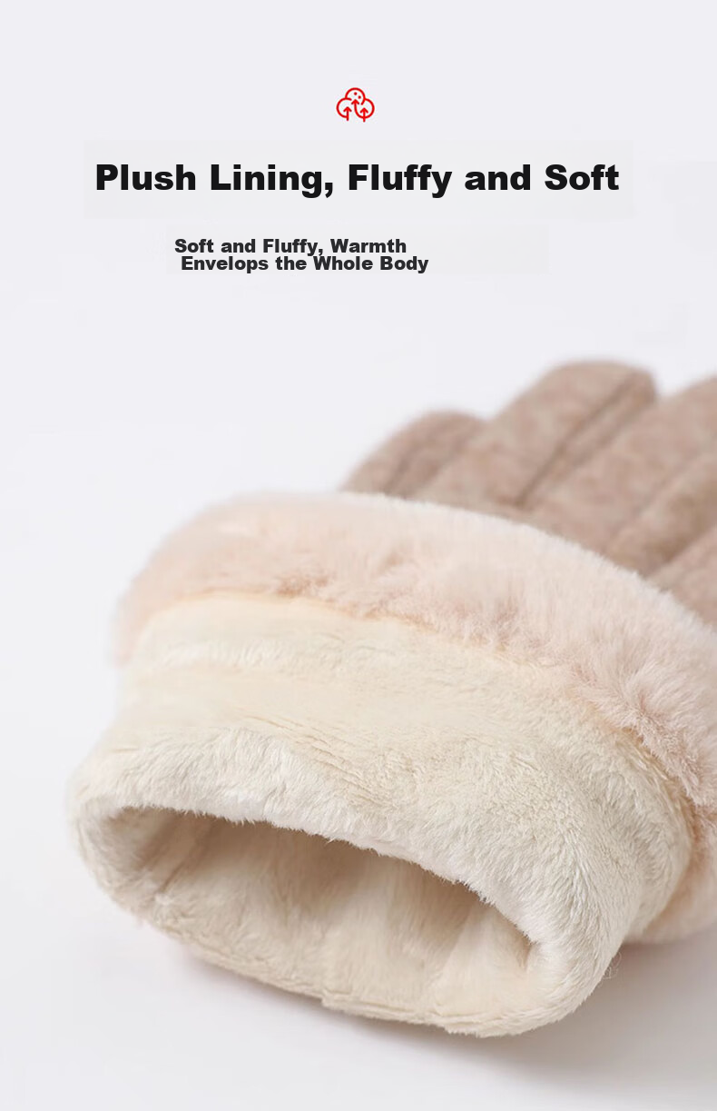 Hengyuanxiang Women's Warm Gloves, Winter Outdoor Wool-Lined Thickened Anti-Freeze Gloves, Birthday Gift for Girlfriend Or Wife 7