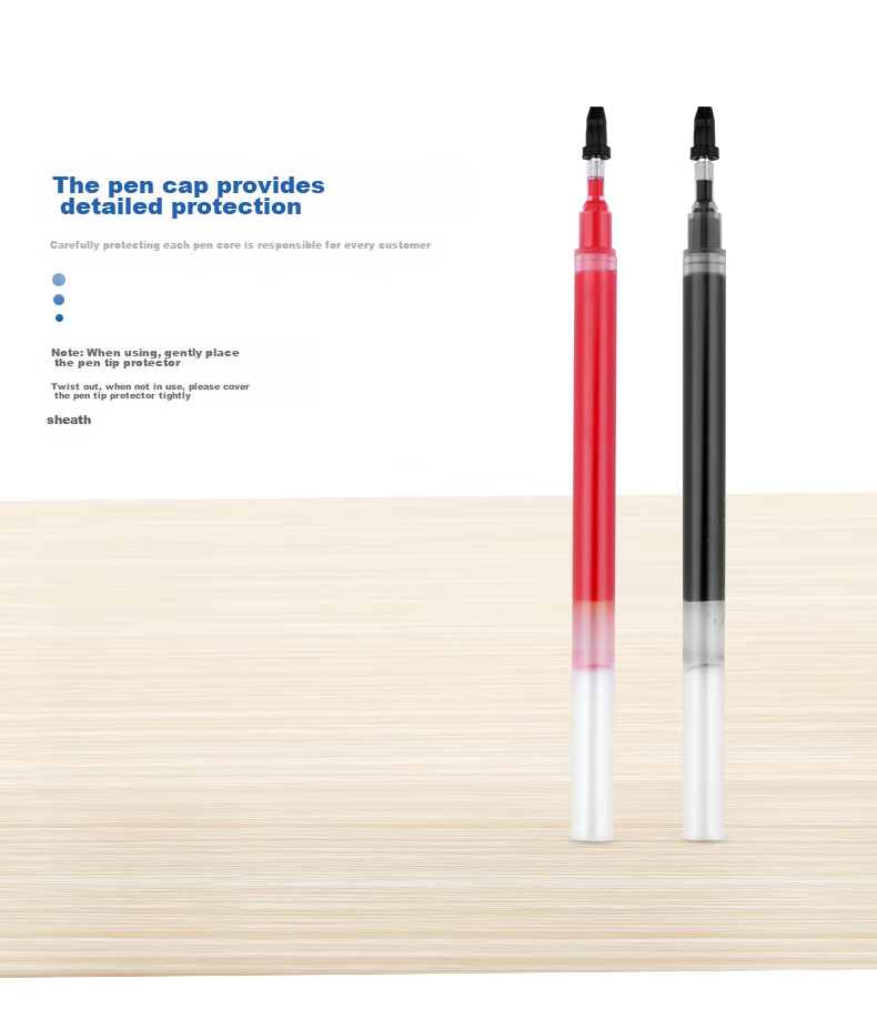 BAOKE PS1800, 0.7mm Large Capacity Gel Pen Refills, Ink Pen Refills for Signature Pens, Bullet Tip, Black, 12 Pieces/box 7