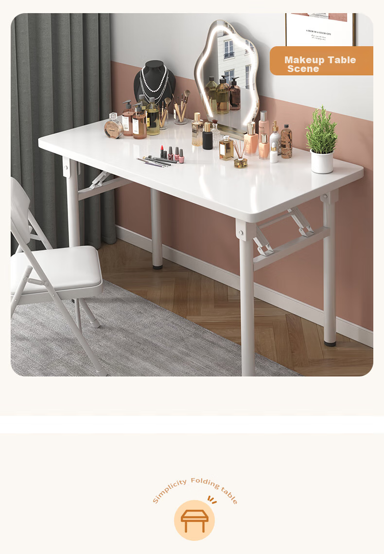 Chibailun Folding Table Computer Desk Home Bedroom Study Writing Desk Simple Bedside Desk Dining Table 100*60 13