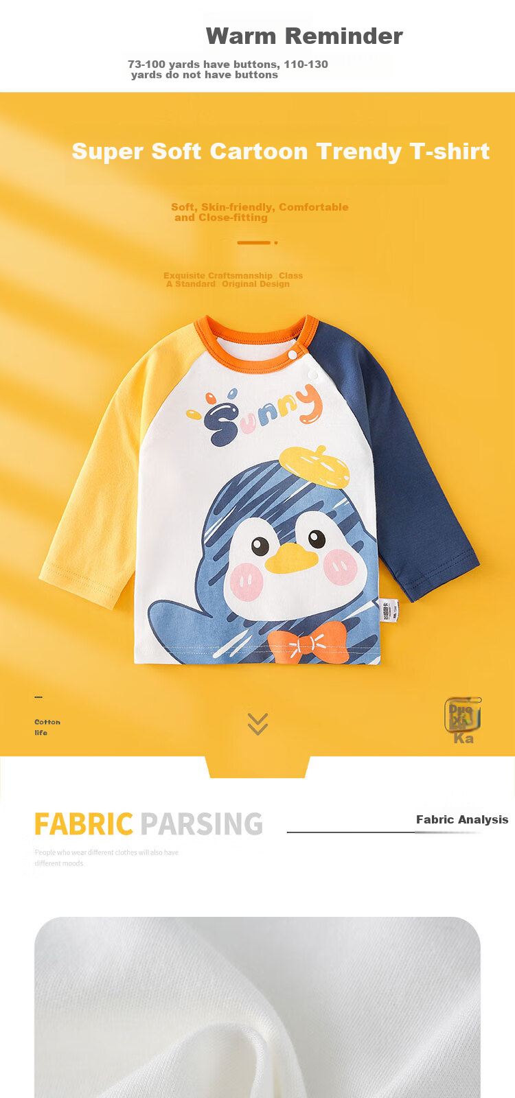 DUOXILUK Children's Undershirt, Spring And Autumn Long-Sleeve T-Shirt for Boys And Girls, Yellow Doraemon Excavator Design, Size 110 1