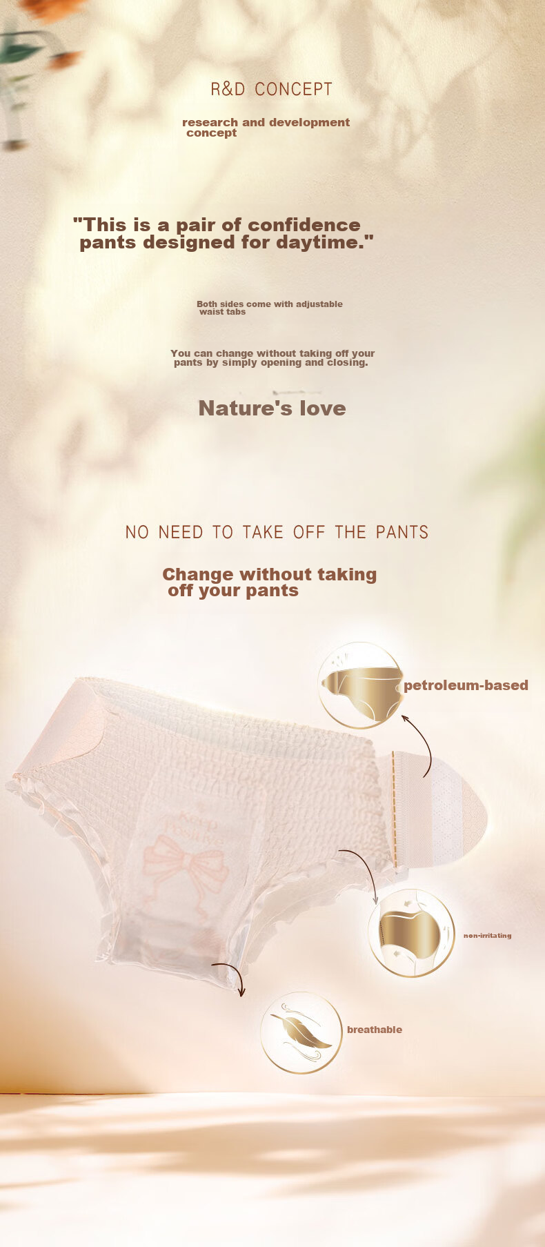 SOFY Morning Pants, Morning Day Magic Tape Daytime Comfort Panties, L Size, 16 Pieces, Breathable Pants-Style Sanitary Napkins, Daytime Comfort Panties, Self-Operated 5