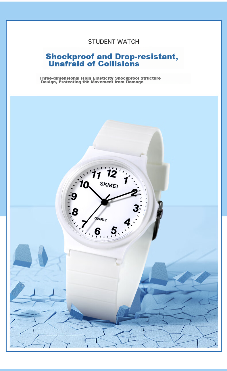 Skmei Student Children's Watch for Middle And High School Students, Teenagers, Silent Pointer, Civil Service Exam Watch, Quartz Birthday Gift 1419 7