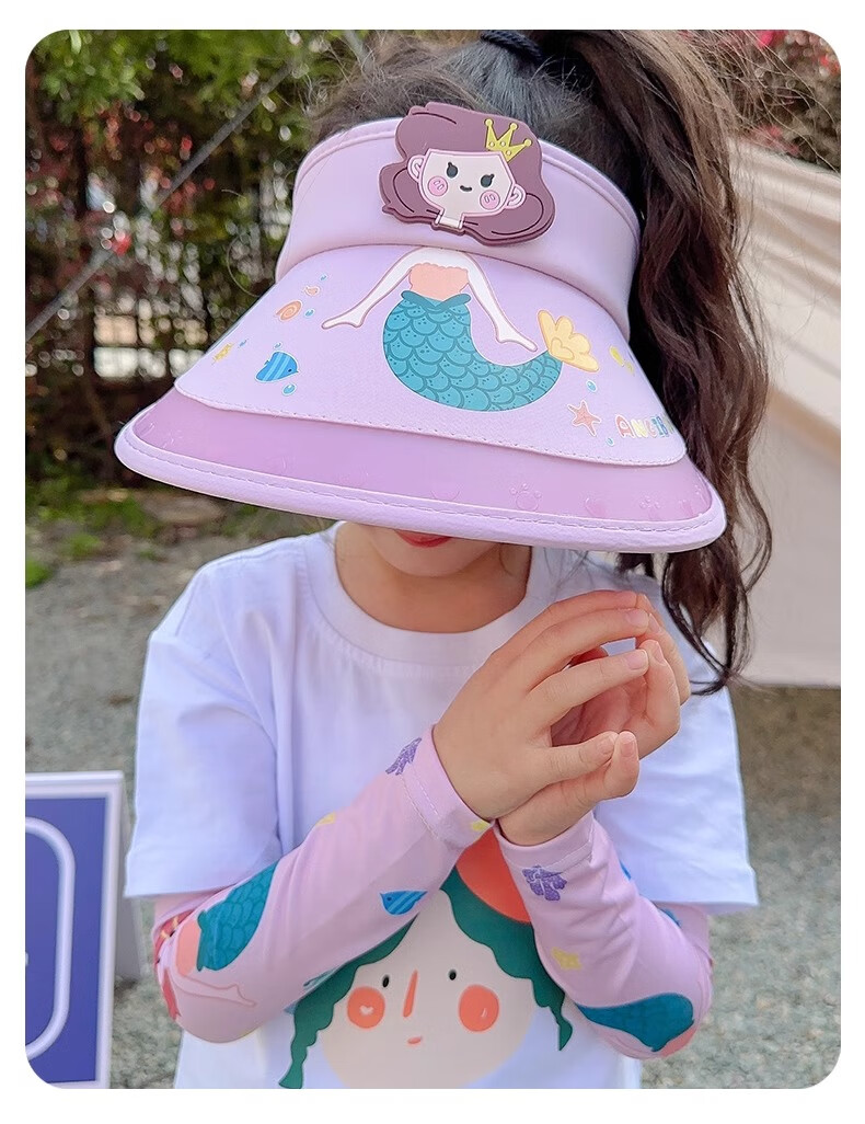 Ousen Children's Sun Protection Hat, New Summer Style Baby Sun Visor Cap, Little Girl UV Protection Wide Brim Hat, Girls' Visor Cap 13
