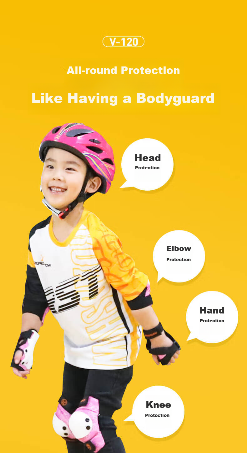 ROADSHOW Children's Protective Gear Set: Helmet, Skateboard, Roller Skates, Breathable 3D Set for Boys And Girls, Pink, Size M 3