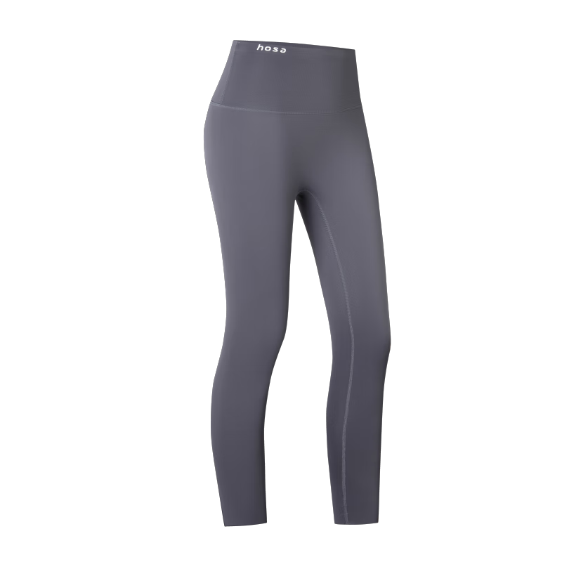 Hosa Women's Shark Leggings, High-Waisted Tummy Control Yoga Pants, Outdoor Sports Base Layer Shorts, Thin Style, Dark Gray, Size L