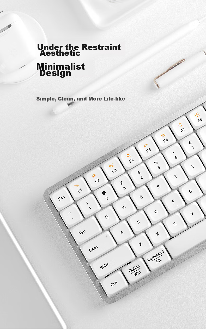 LOFREE Xiaoshun 100-Key Low-Profile Keyboard OE919, Wired And Bluetooth Dual-Mode, Low-Profile Mechanical Keyboard, Aluminum Alloy Body, Deep Space Phantom 3