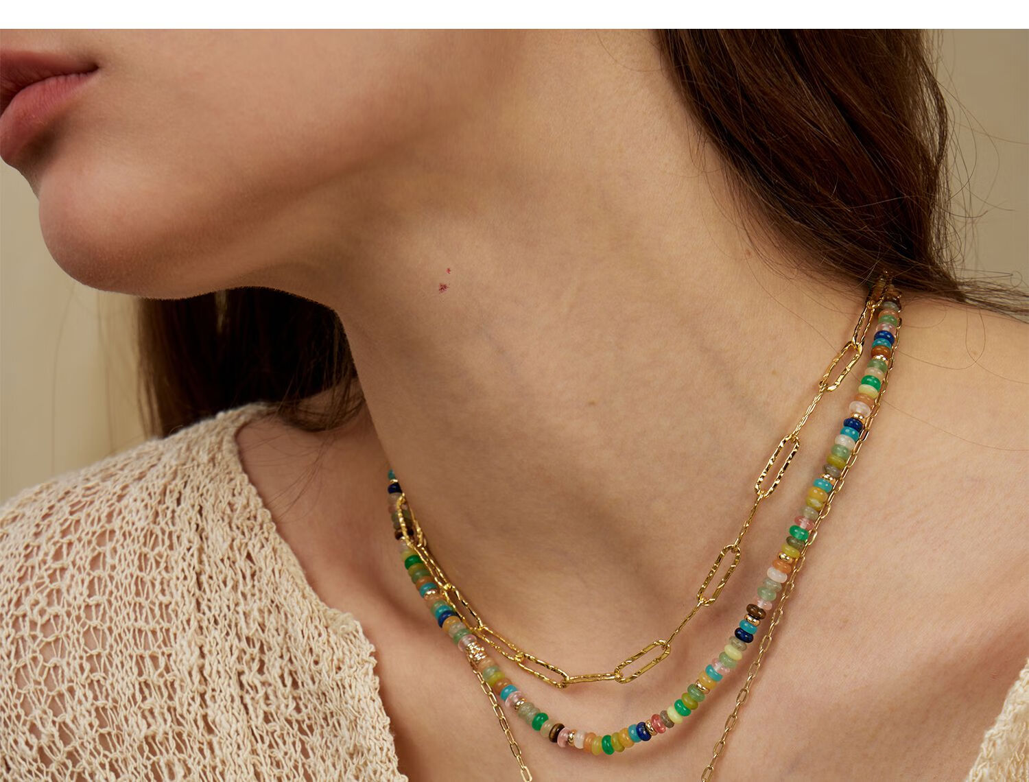 Arsis [Celebrity Style] Secret Garden Rainbow Guardian Beaded Necklace, Fashionable Women's Necklace, Birthday Gift for Girlfriend 21