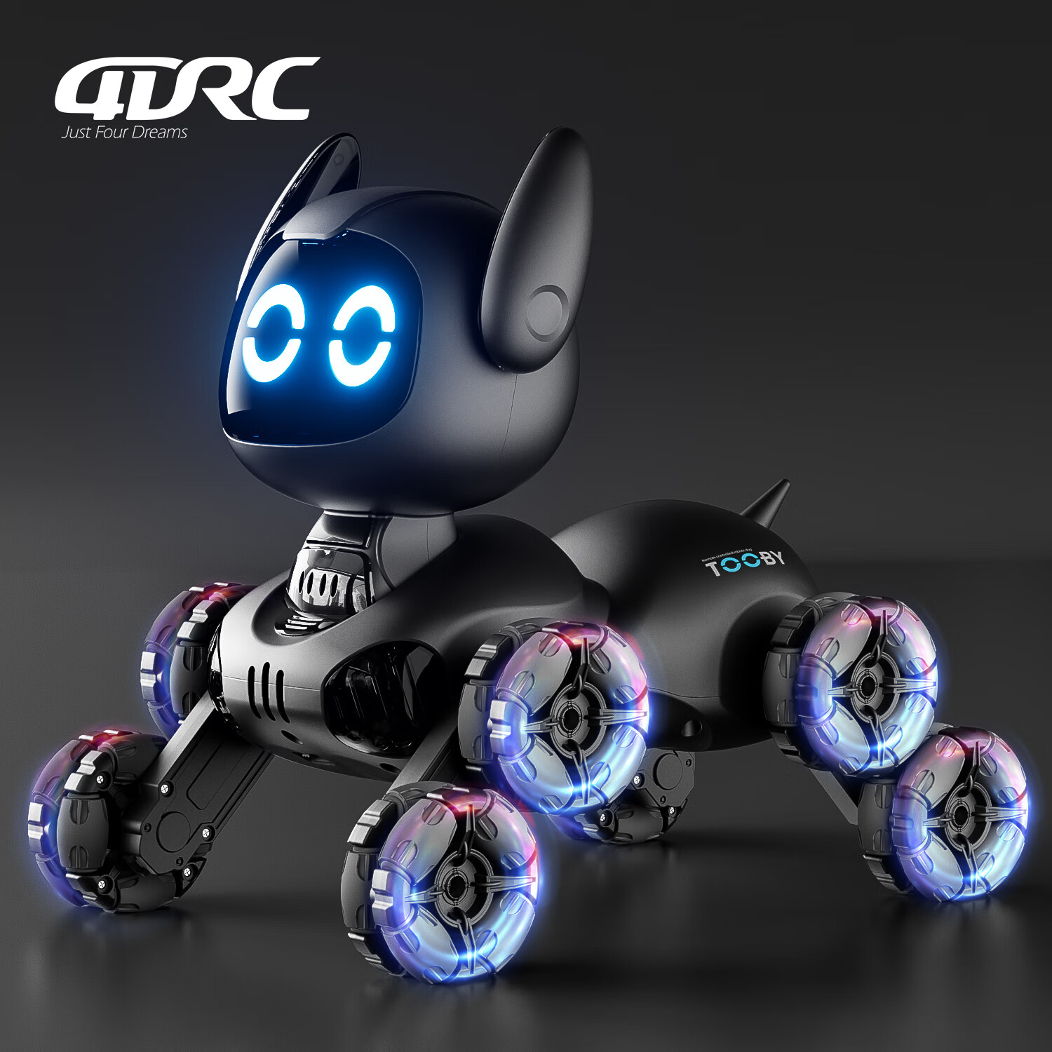 4DRC Kids Robot Dog Toy Remote Control Car AI Bionic Robot for Boys and Girls Ages 1-3-6-10 Birthday Gift
