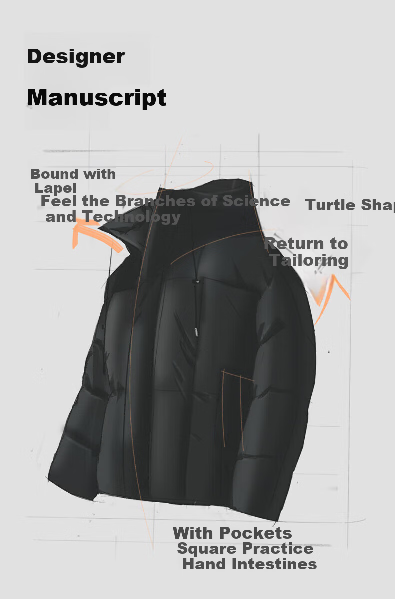 GXG Men's Fashionable Lightweight Hooded down Jacket, Winter 2024 New Product, Black, Size 180/XL 2