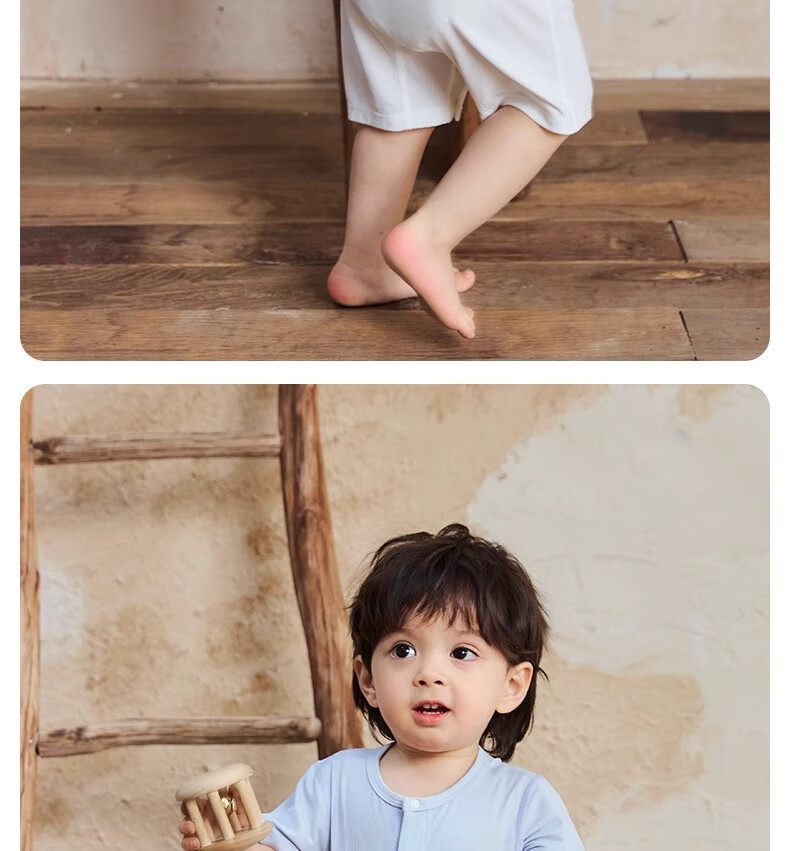Niduoxiong Summer Baby Romper, Infant Clothing, Summer Outfit, Crawling Suit, Newborn Home Wear, Short-Sleeve Ice Silk 27