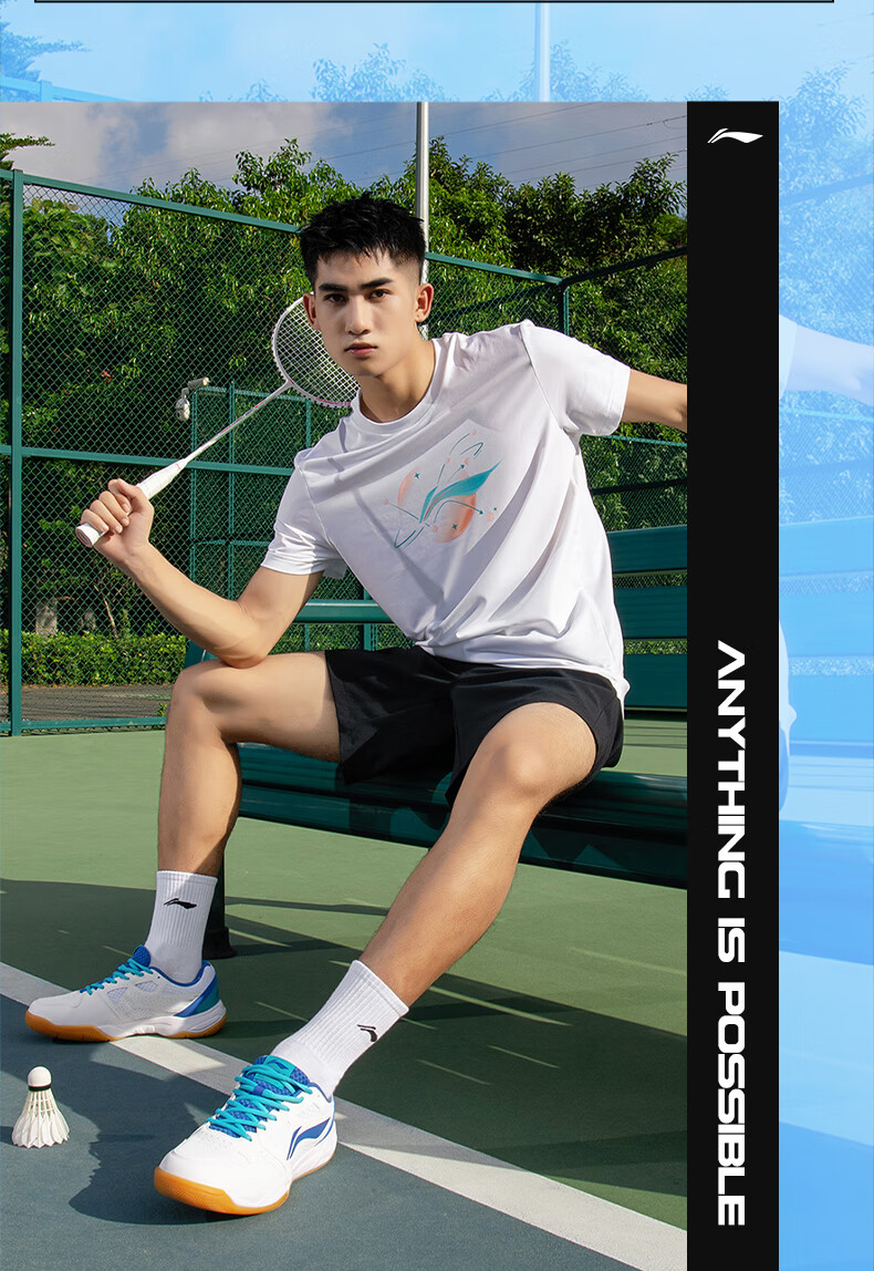 Li-Ning Badminton Shoes, Unisex Lightning Hero Professional Competition Training Sports Shoes, Non-Slip Wear-Resistant Invincible Foot Feel 18