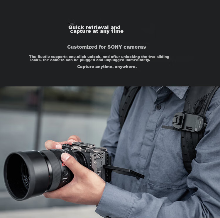 PGYTECH Camera Quick-Release Strap for DSLR And Mirrorless Cameras, Waist Strap, Quick Gun Hand, Action/GoPro/Insta Sports Camera Shoulder Strap Buckle 15