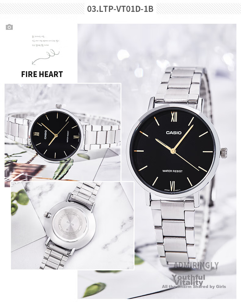 CASIO Ladies Analog Series Watch, Commuter Waterproof Student Quartz Wristwatch, Gift for Girlfriend, LTP-1183A 31