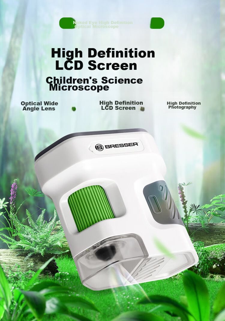 Bresser Children's Microscope, Electronic Handheld Digital with Screen, Portable Scientific Observation And Experiment Toy, New Year Gift 1