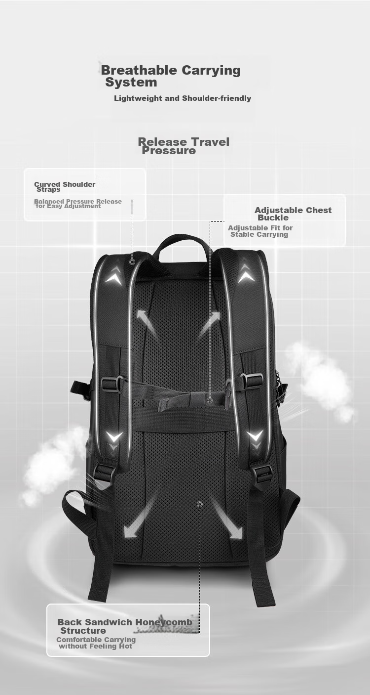 JD Original Black Knight 2.0 New 2026 Men's Backpack, Outdoor Hiking Bag, 26L Sports Business Laptop Bag 11
