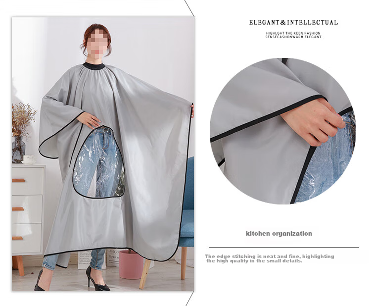 Jinghuisichuang Haircut Cape, Adult Hairdressing Wrap, Enlarged Waterproof Cape, Hair-Resistant Fabric 5