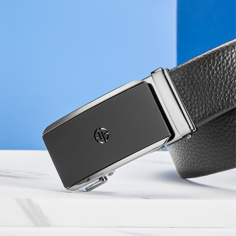 Aokang Men's Automatic Buckle Belt, Top-Grain Leather Gift Box, Business Trouser Belt, Birthday Gift for Husband