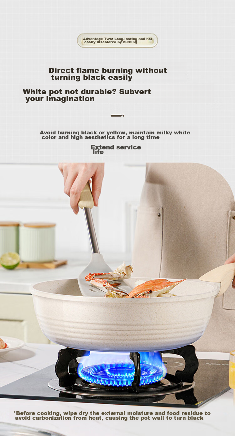 COOKER KING Non-Stick Frying Pan, Clean Pan, Flat Bottom Pan, Deep Oil-Gathering Frying Pan, Steak Pan, Suitable for Natural Gas And Coal Gas, 20cm 8
