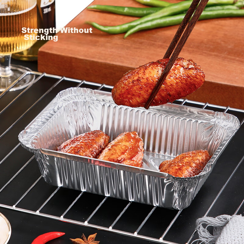 YOUAO Air Fryer Aluminum Foil Pans, 1000ml*15 Pieces, Disposable Food Containers for Barbecue, Oven, Outdoor Picnic And Camping