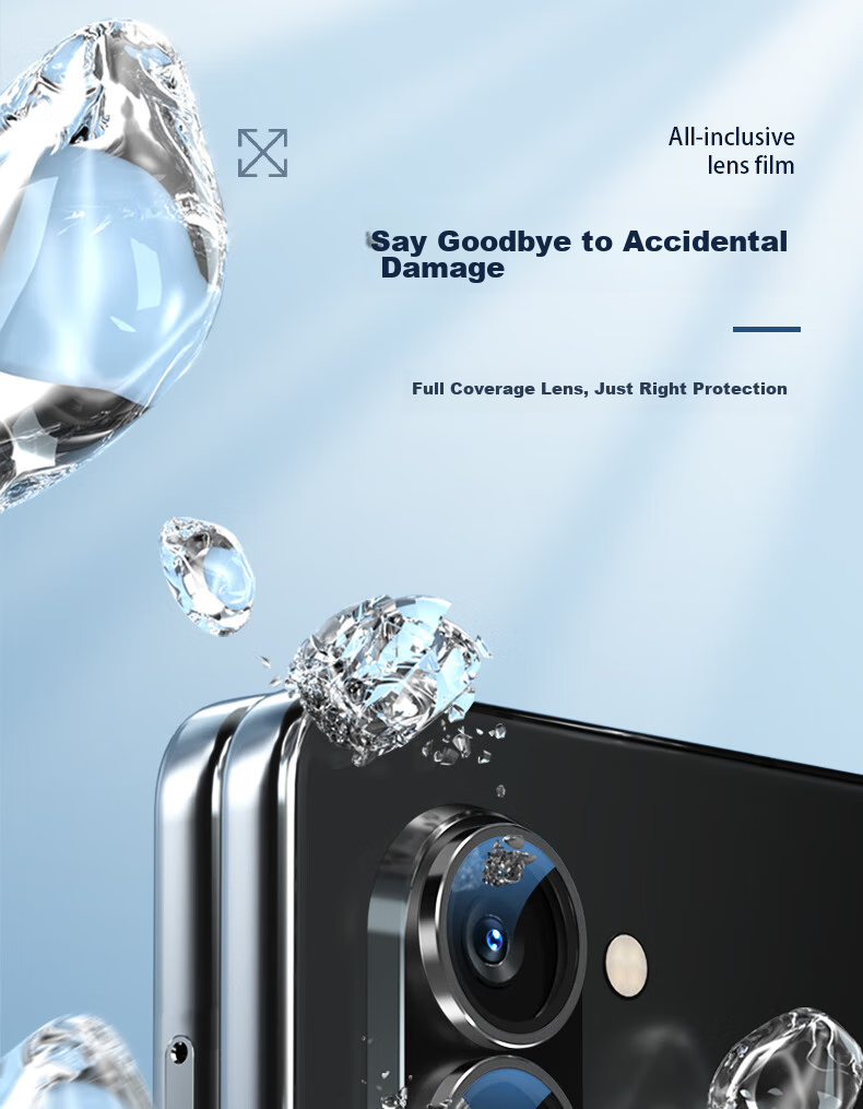 Lanxingxiansheng Lens Protector for Samsung Galaxy Z Fold6, High-Definition Tempered Glass Film for Rear Camera Protection, Black 10
