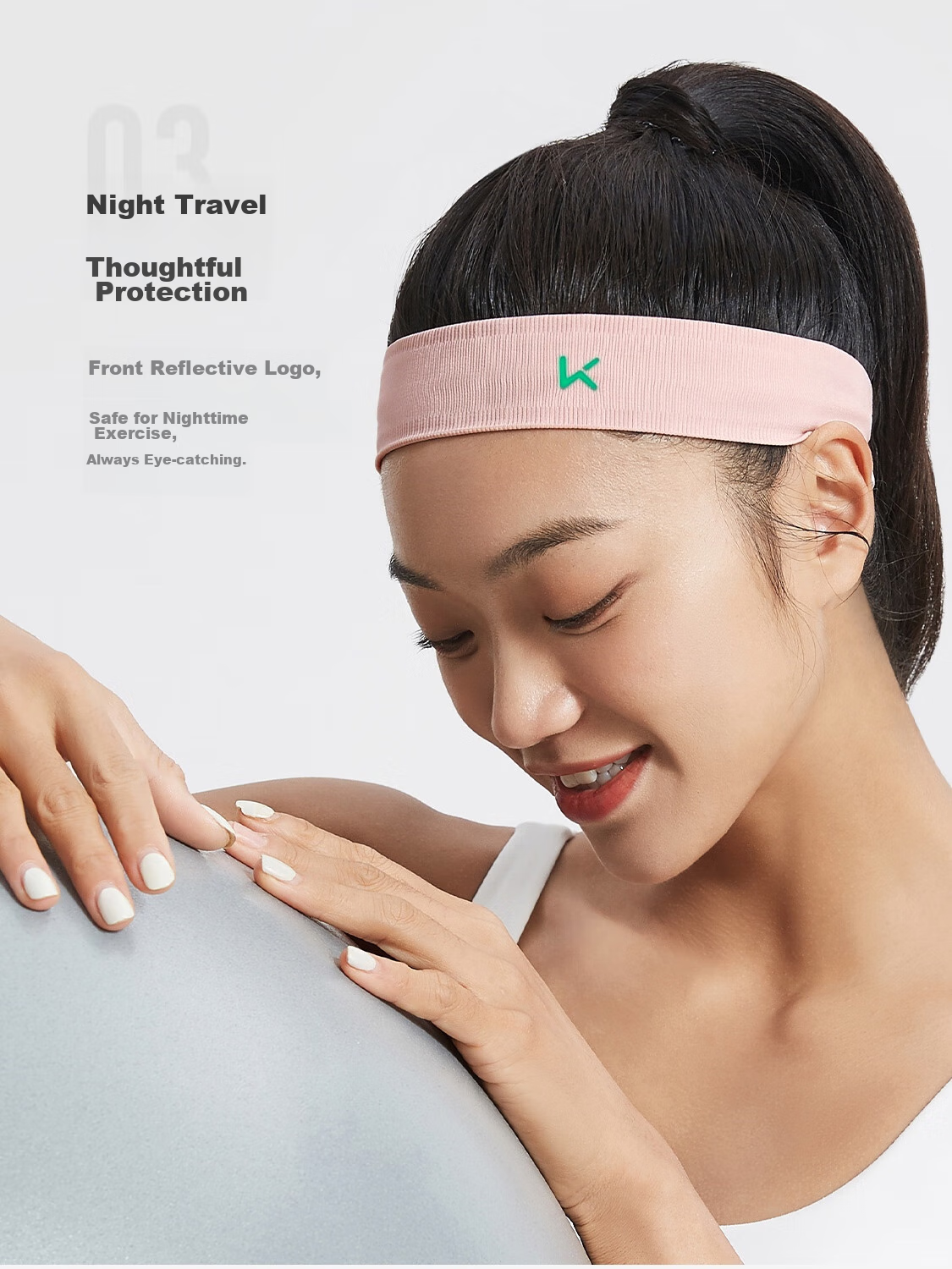 Keep Seamless Wide Headband for Running, Sports, Fitness, Sweat-Absorbing, Basketball, Yoga, Hair Tying, Pilates, Black 9