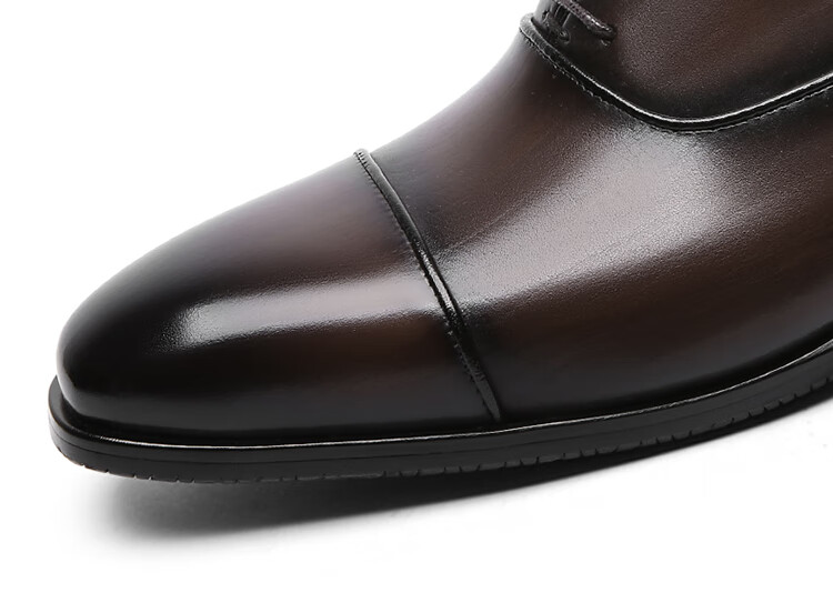 Goldlion Men's Formal Shoes, Fashionable Oxford Shoes, Non-Slip Wear-Resistant Leather Shoes G563410473CCB Brown Size 44 6