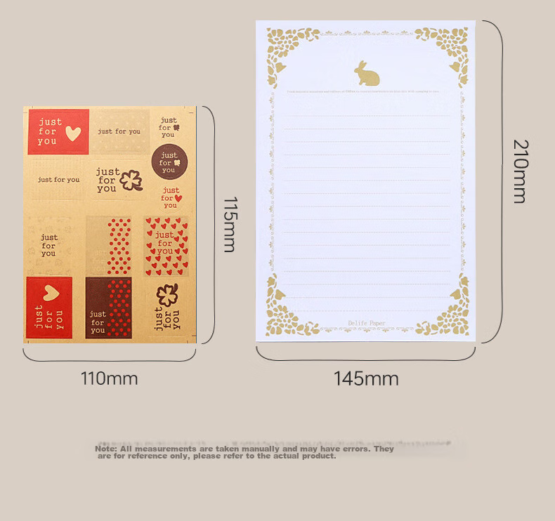 Befon Colorful Envelope And Letter Set, Teacher's Day European Vintage Gold-Stamped Love Letter Exquisite Birthday Card Thickened Postcard Gift for Teachers, 33-Piece Set 0709 14