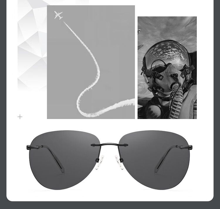 Bertha Polarized Sunglasses for Men, Imported Titanium Material, Specialized for Driving, Photochromic, Frameless, Ultra-Light, for Driving And Fishing 3