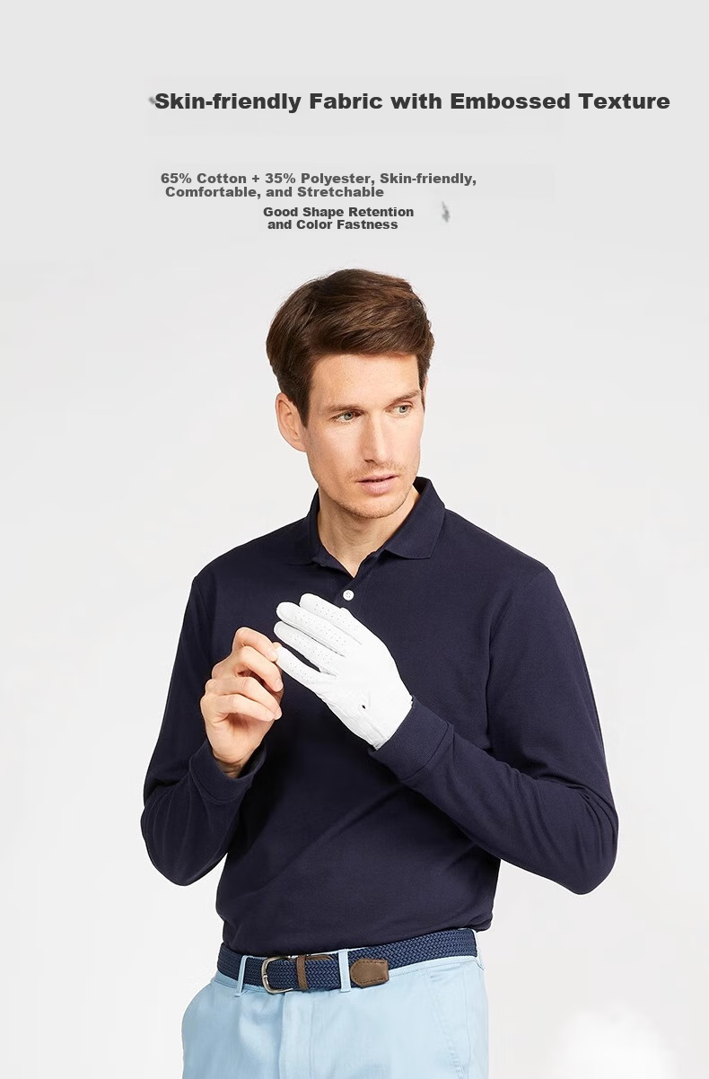 DECATHLON Men's Long-Sleeve Polo Shirt, Loose-Fitting T-Shirt with Collar, Large Size Men's Clothing, Autumn And Winter Sportswear, 4000650 3
