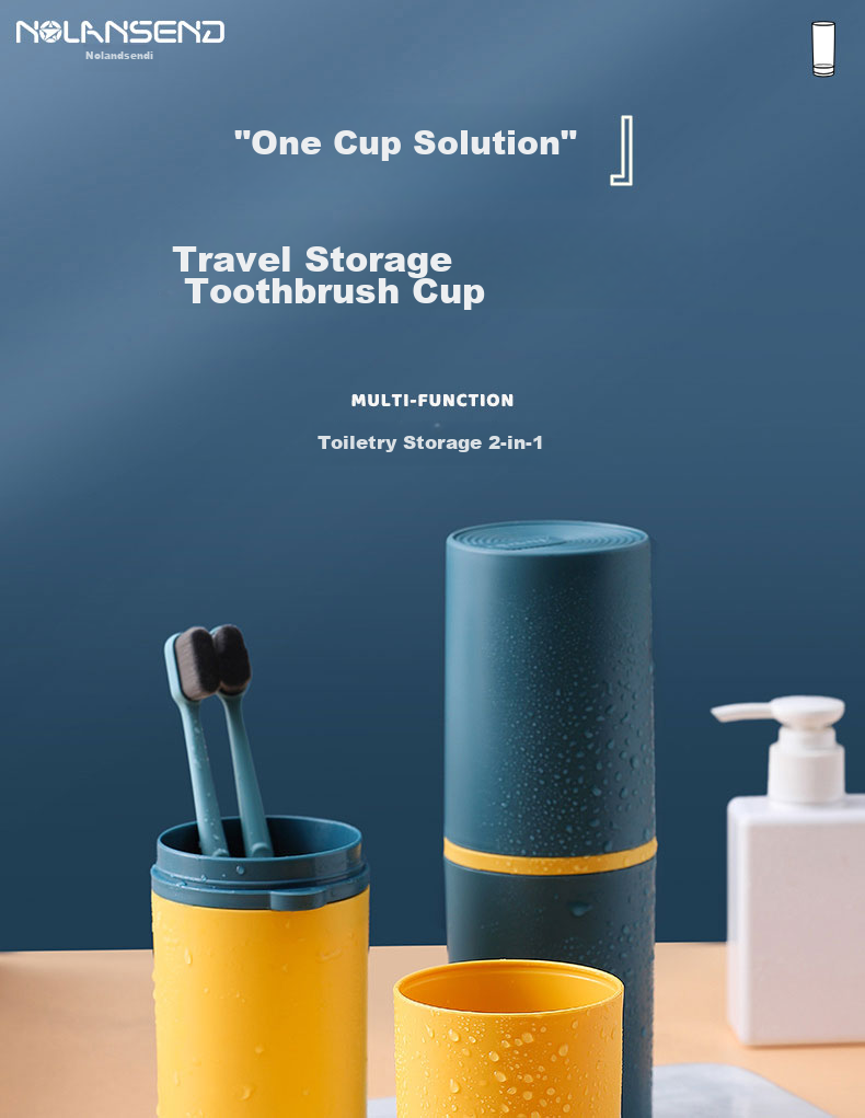 NOLANSEND Travel Toiletry Set Lightweight Portable Toothbrush and Toothpaste Cup 1