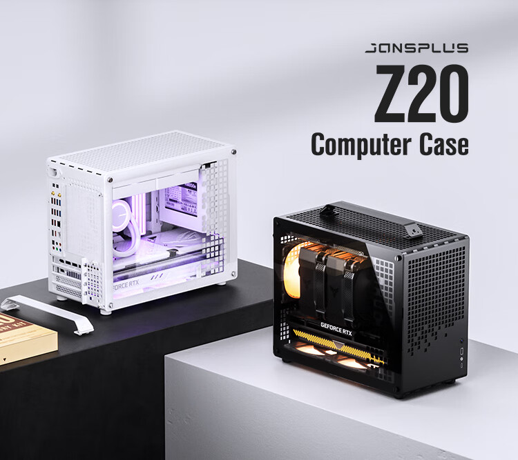 JONSBO Z20 Black MATX Case (Approximately 20L, Detachable Handle, 240mm Radiator Support, 163mm Air Cooling, ATX Power Supply, Long Graphics Card, Type-C) 1