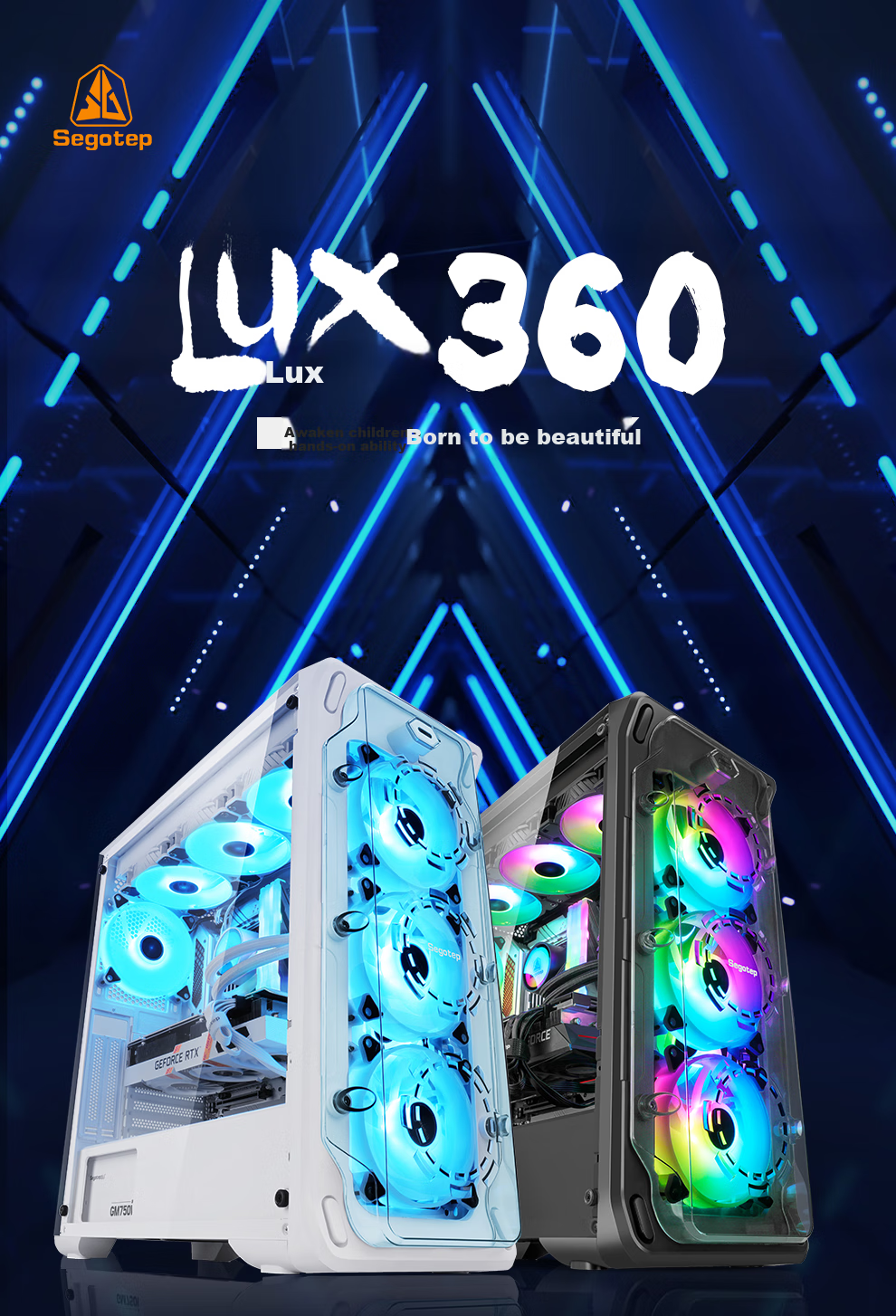 Segotep Anime Cabin 1 White Desktop Mini Case (Front Dedicated Figurine Position/MATX Motherboard Position/Synchronized Lighting Effects/360mm Water Cooling Position/Anime Desktop Computer Case) 1