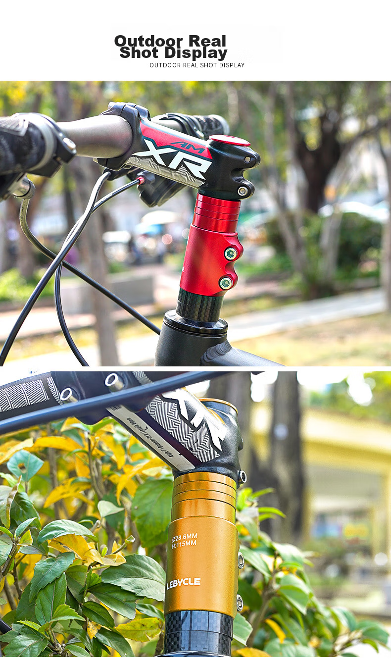 LEBYCLE Mountain Bike Handlebar Riser, Adjustable Stem Extension, Handlebar Heightening Accessory, 150MM Spacers, Installation Tools 17