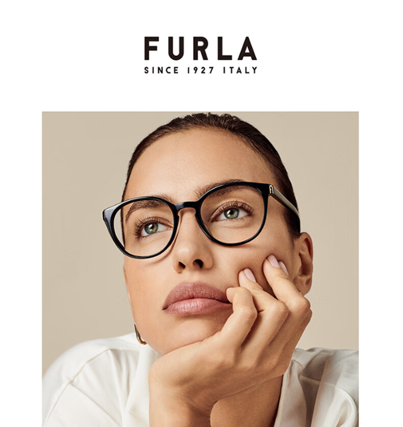 FURLA Women's Full-Frame VFU254 Fashionable Commuter Myopia Optical Glasses Frame 530891 Optical Glasses 9