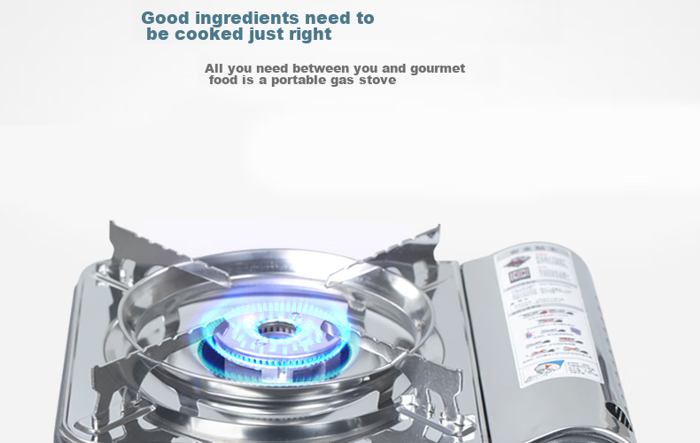 Jauto MAXSUN Portable Cassette Stove MS-3800DFS Outdoor Barbecue Butane Gas Stove, Silver Gray 4