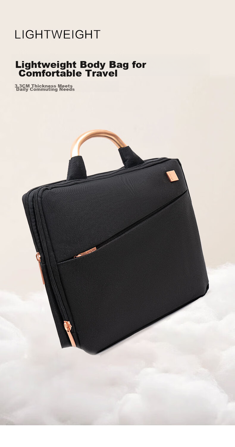 LEXON Business Ultra-Thin Laptop Bag for Women, Double-Layer Handheld Notebook 14-Inch Briefcase Inner Pocket Bag, Valentine's Day Gift 4