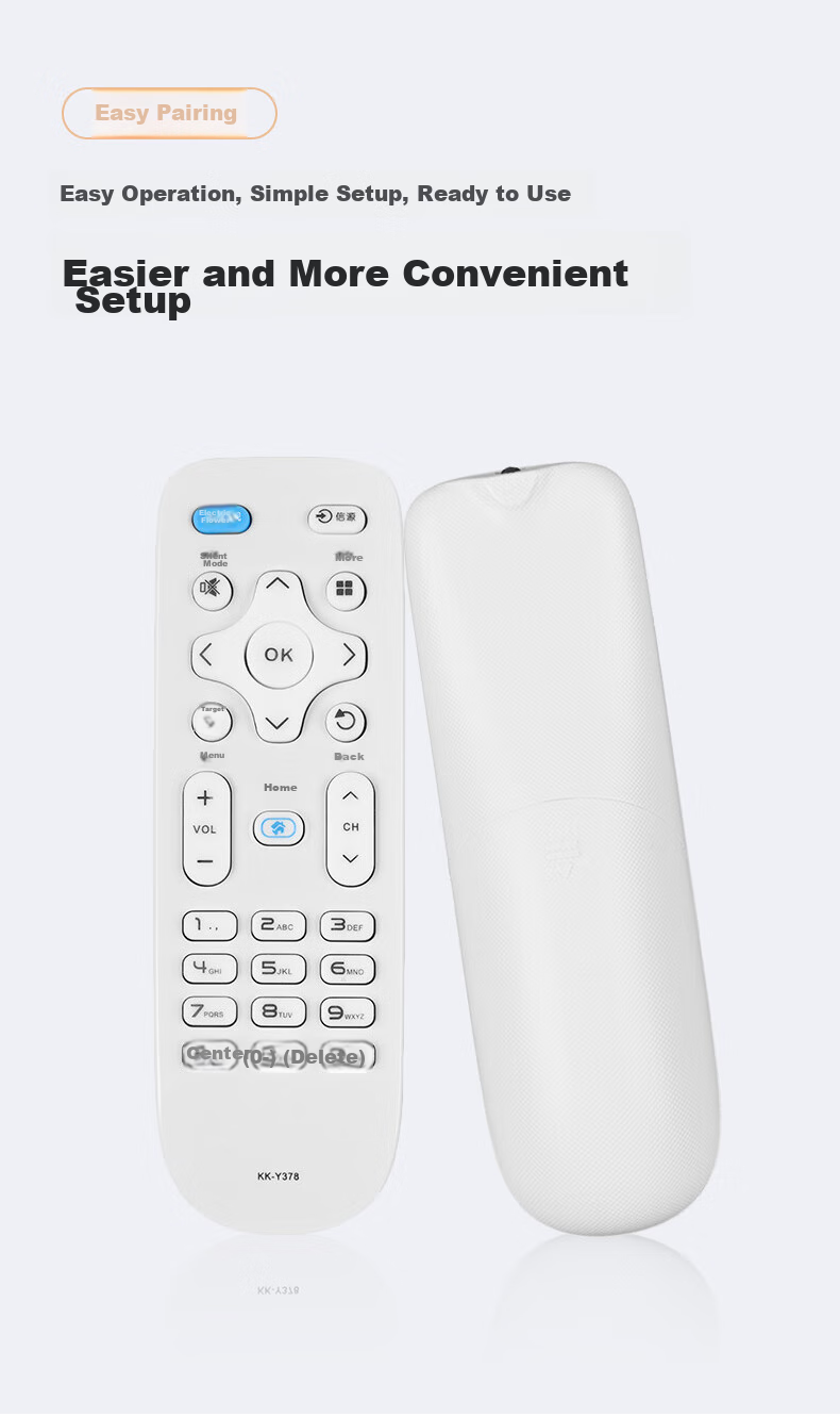 Beishi Suitable for Konka TV Remote Control KK-Y378 Universal KK-Y378A/C LED32S1 LED38S1 K35A U49 D8 Infrared Model White 3