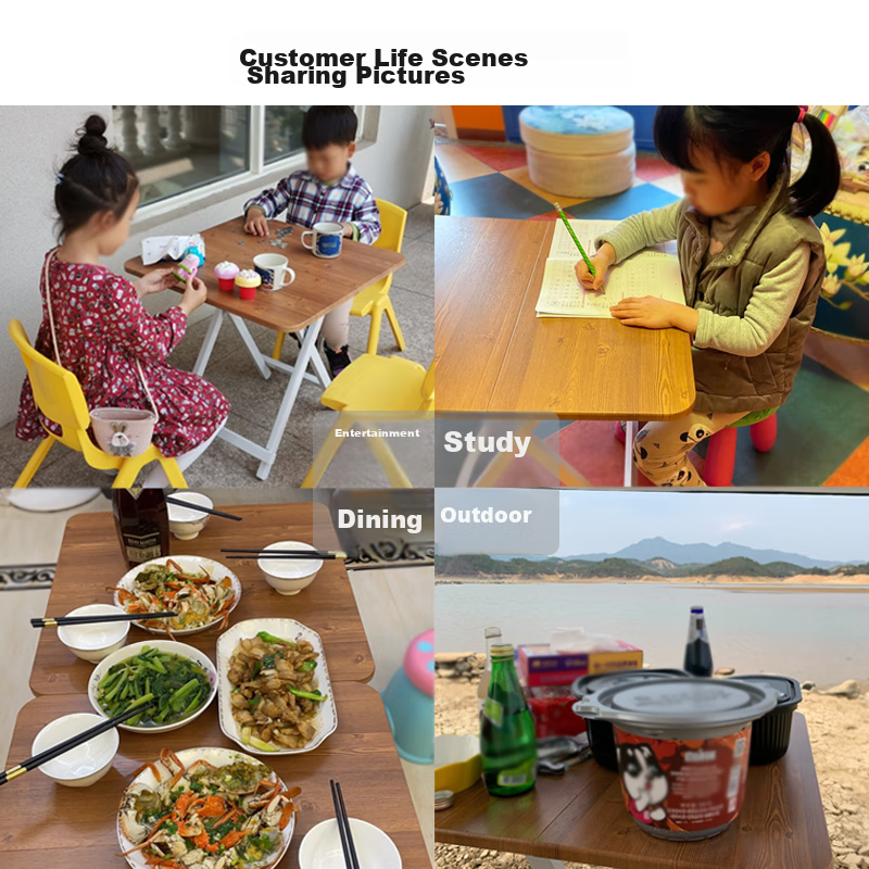Qishengmingyuan LC-104 Folding Table, Dining 58cm Square Table, Small Apartment Home Dining Table, Children's Study And Game Craft Desk