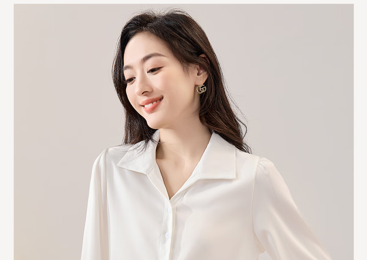 Chushen Summer Short-Sleeve Satin Blouse for Women, Elegant High-Quality Design-Inspired French Style Professional Commuter Shirt S143C1455 14