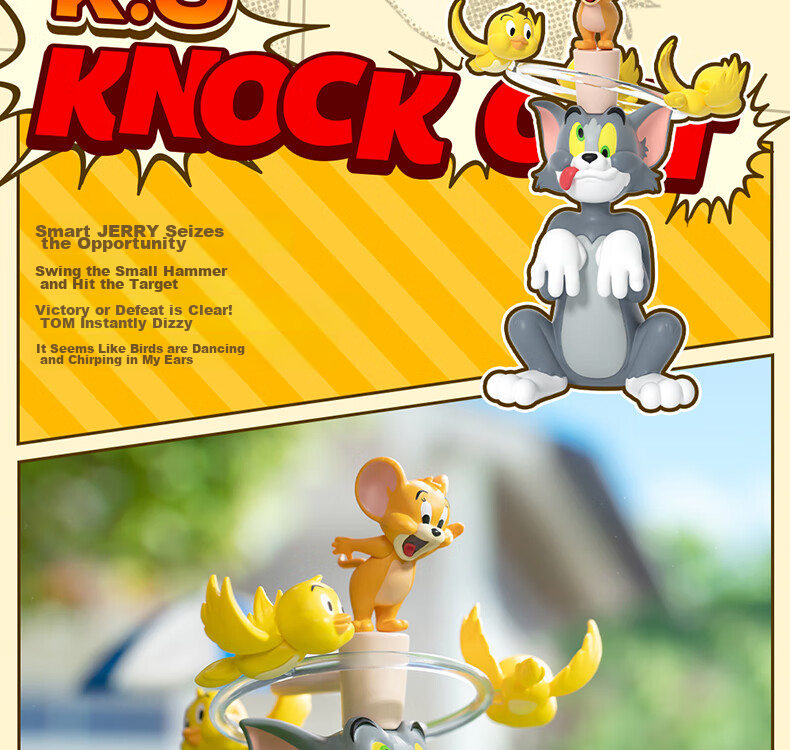 52TOYS TOM&JERRY Cat And Mouse Battle Blind Box Toy Set, 8 Pieces in Total, National Day Gift 5