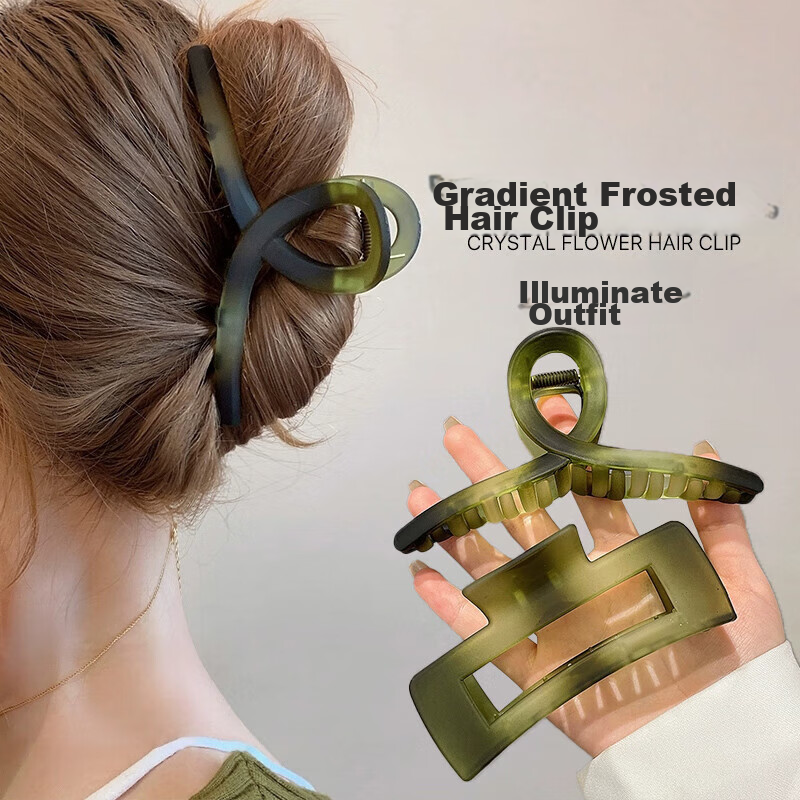 CHIMERA 2-Piece Shower Hair Clip, Elegant Shark-Shaped Hair Claw for Back of Head, Hair Barrette, Hair Accessory for Wome
