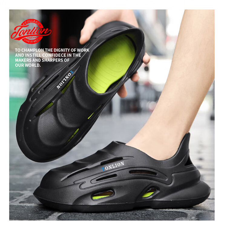 TonLion Men's Sandals, Summer 2026 Breathable Hole Shoes, Men's Outdoor Sports Beach Sandals And Slippers 3
