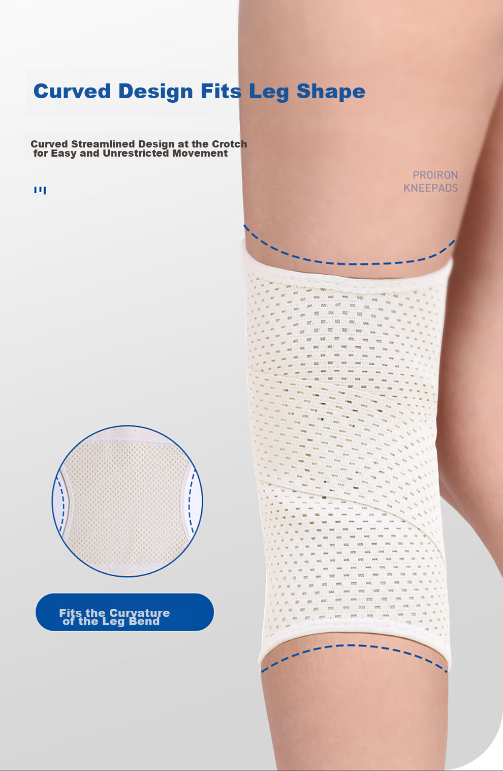 PROIRON Knee Brace, Summer Thin Style, for Sports Running, Meniscus Injury Protection, Patella Guard, One Pair, Size L 7