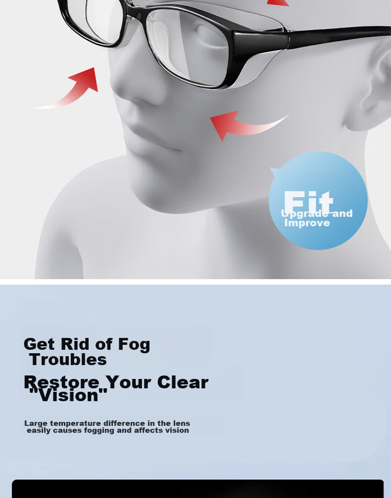 FESETE Goggles, Cycling Glasses, Anti-Fog, Anti-Splash, Windproof, Sandproof, Dustproof Glasses, Anti-Pollen Protective Eyewear for School Opening 11