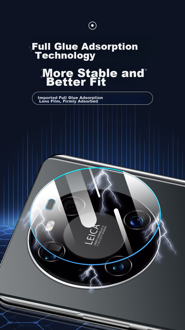 DIVI [2-Pack] Camera Lens Protector for Huawei Mate40 Pro, Huawei Smartphone Tempered Glass Film, Rear Camera Protection Film, Full Coverage, High-Definition, Scratch-Resistant Protective Film 1