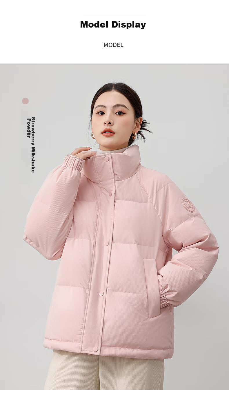 Yalu Short down Jacket for Women, 2026 New Fashion Stand Collar Petite Thick Warm Puffer Coat Autumn Winter Outerwear 12