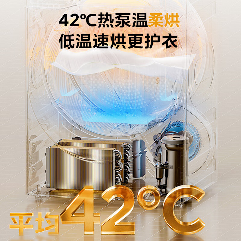 美的（Midea）洗烘套装10KG滚筒洗衣机+热泵烘干机 巴氏除菌除螨除毛絮神器毛屑过滤 白色套装 MG100V11F+MH100V11F